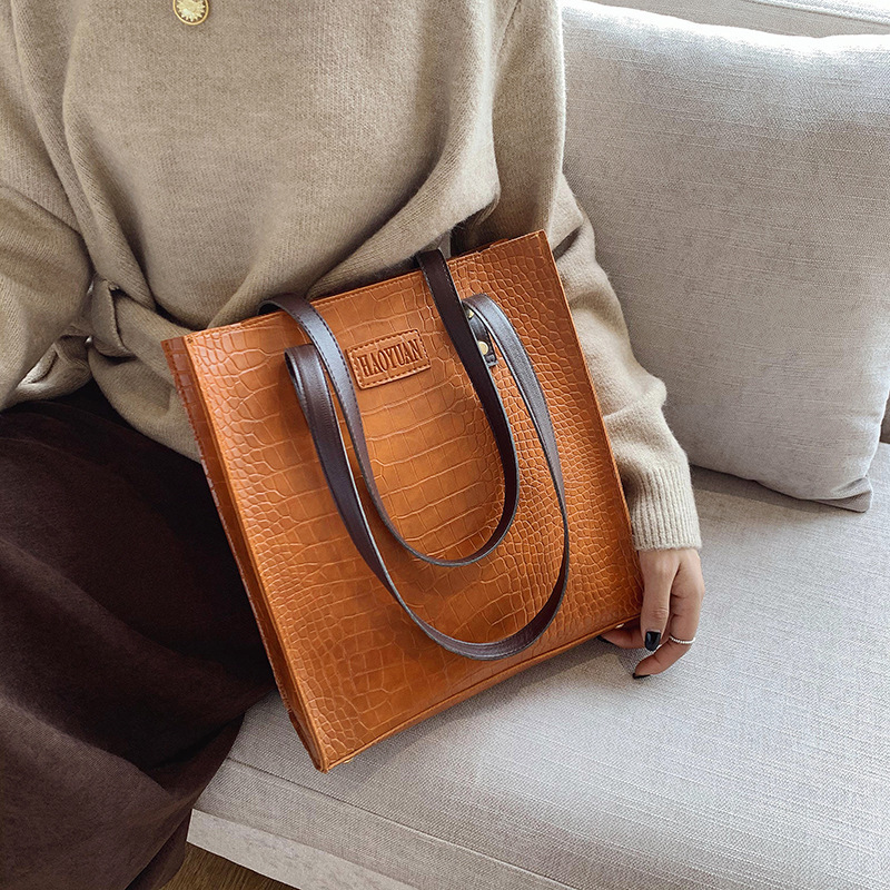 Interior Design Simple - Crocodile Pattern Women Simple Large Capacity