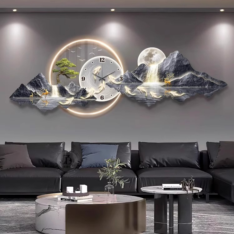 Luxury Light Wall clock Living - Interior Design Living Room And Kitchen ulasan dan harga