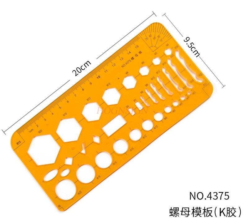 1pcs Drawing Template Nut Temp - Engineering And Interior Design ulasan dan harga
