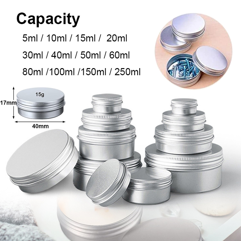 1/5/10pcs 5-250ml Empty Silver - Ceramic Candle Vessel ulasan dan harga