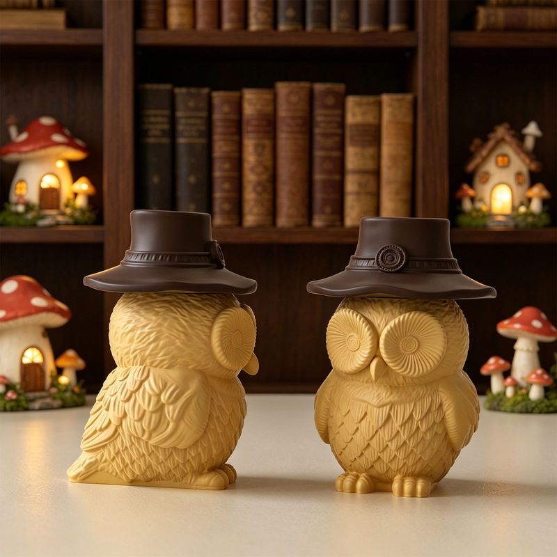 2Set of silicone molds for owl - Ceramic Candle Vessel ulasan dan harga
