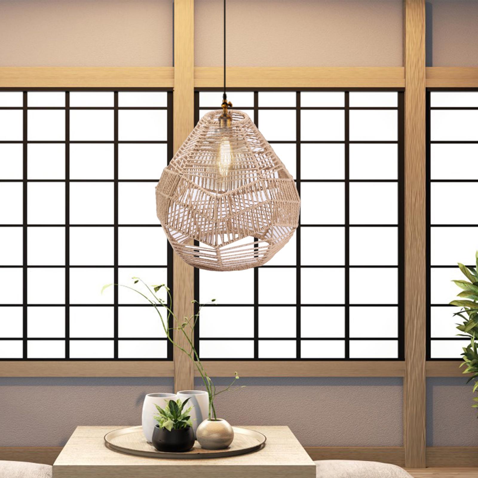 Boho Pendant Lamp Shade Paper  - Wicker Pendant Shade ulasan dan harga