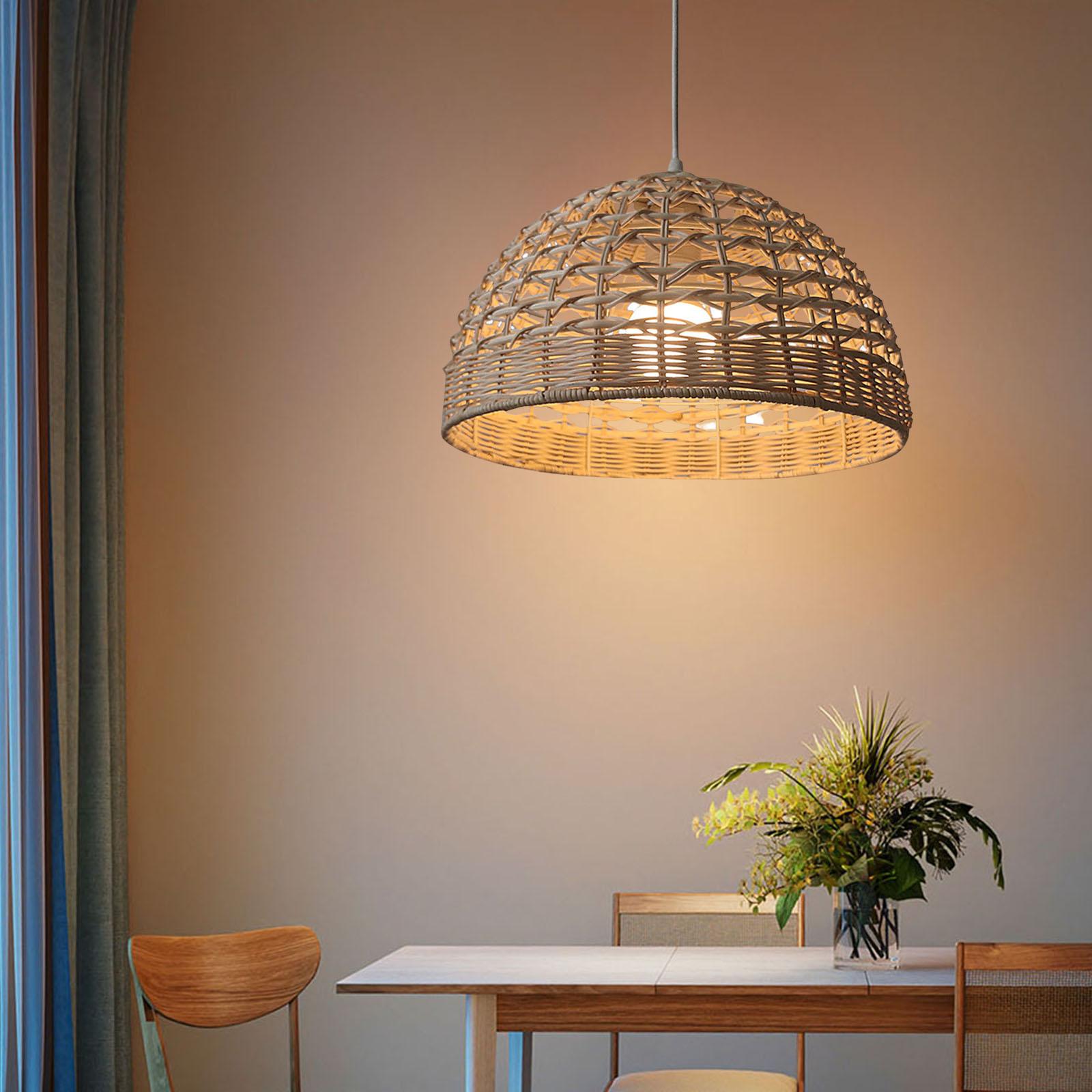 Rattan Lampshade Wicker Pendan - Wicker Pendant Shade ulasan dan harga