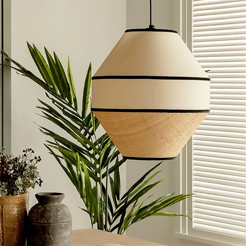 Wabi Sabi Handwoven Rattan Pen - Wicker Pendant Shade ulasan dan harga