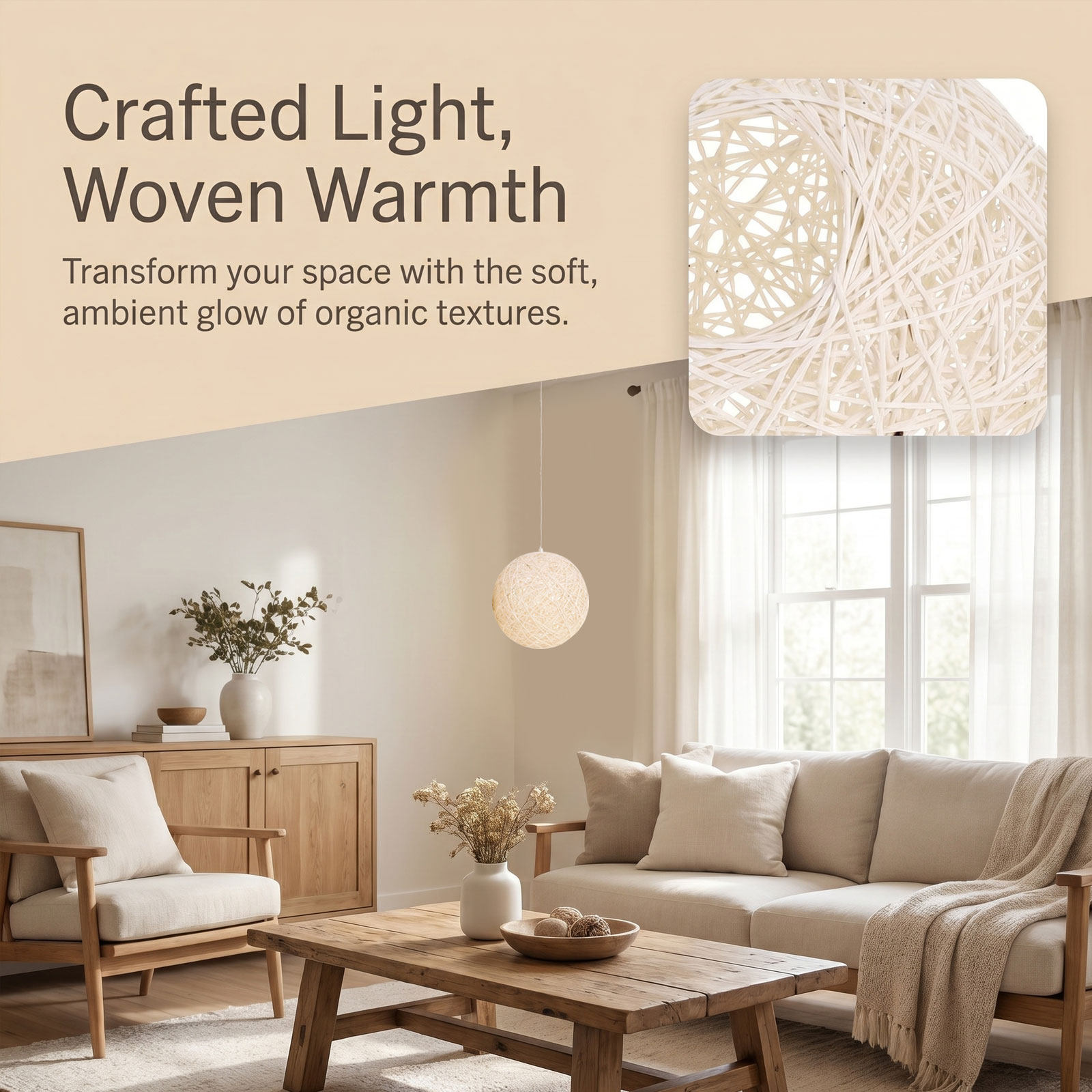 2Pcs Rattan Ball Lamp Shade Fa - Wicker Pendant Shade ulasan dan harga