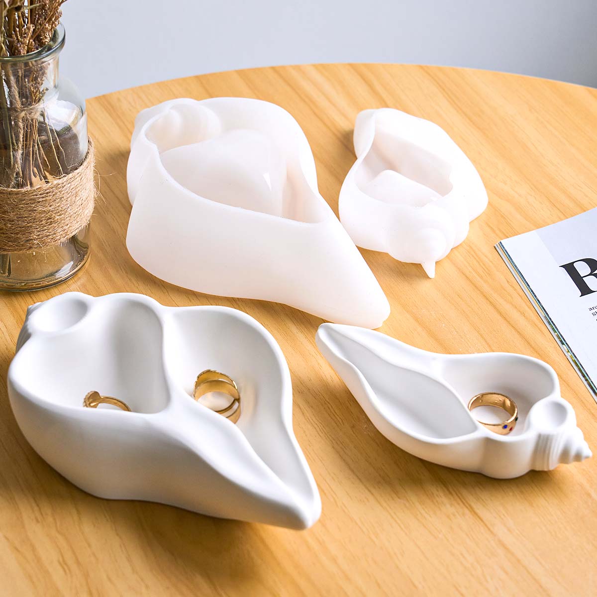 Ocean Conch Shell Candle Cup S - Ceramic Candle Vessel ulasan dan harga