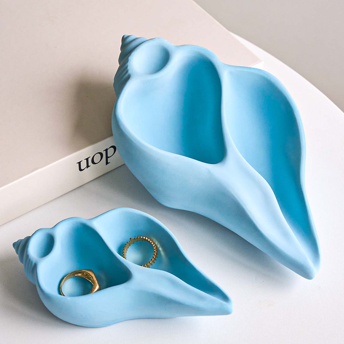 Ocean Conch Shell Candle Cup S - Ceramic Candle Vessel ulasan dan harga