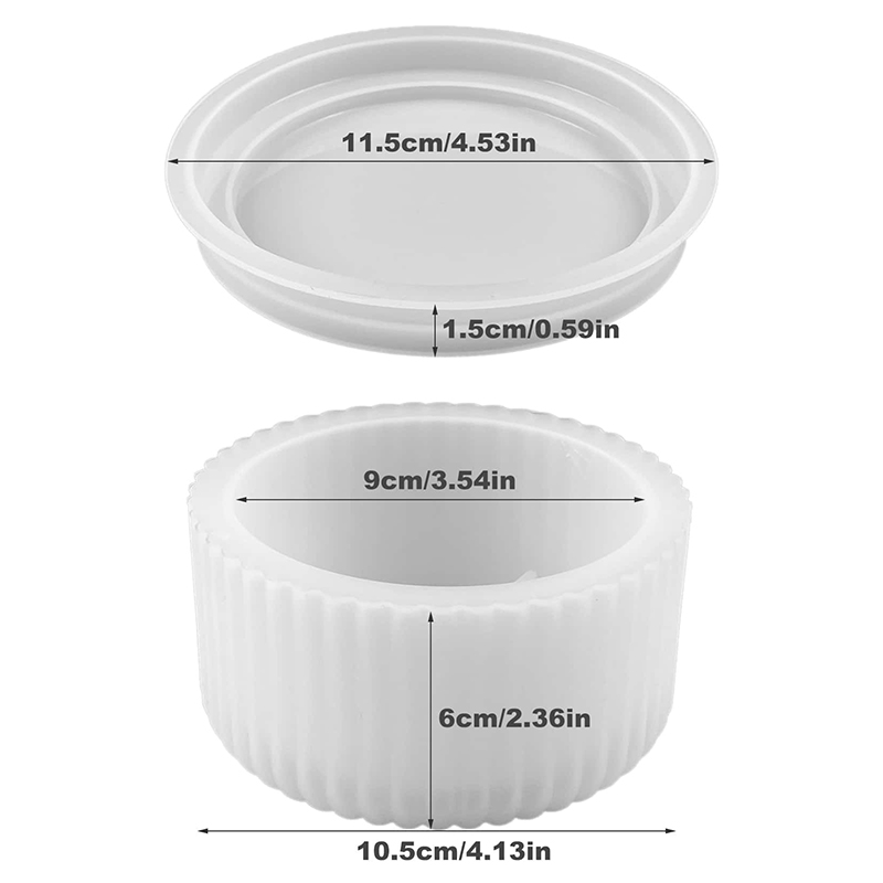 DIY Striped Storage Box Silico - Ceramic Candle Vessel ulasan dan harga