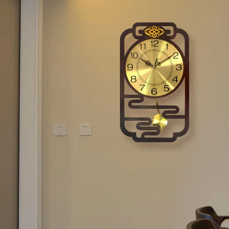 Sweep Movement Wall Clock Wood - Interior Design Vintage Modern ulasan dan harga