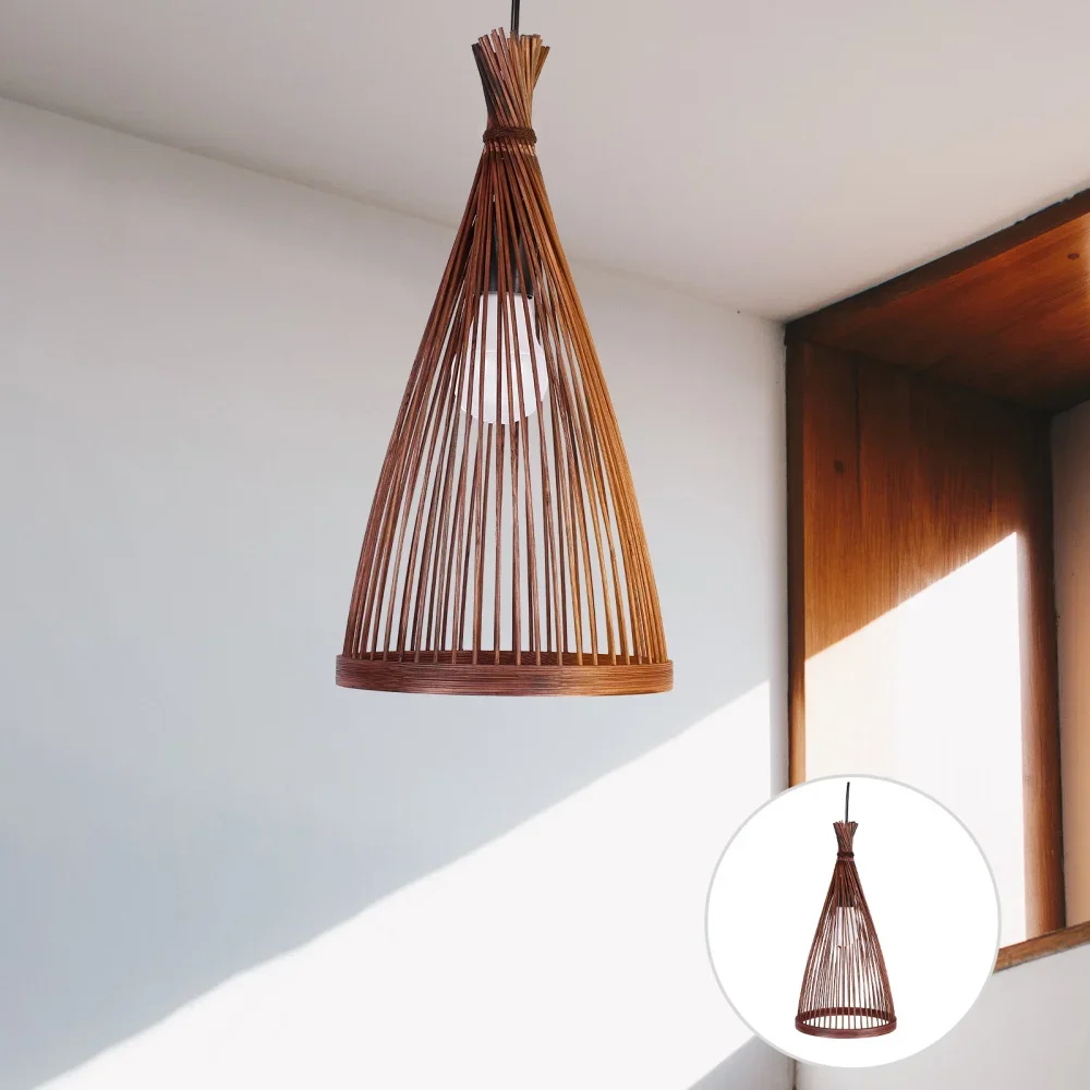 Japanese Chandelier Natural Ba - Wicker Pendant Shade ulasan dan harga