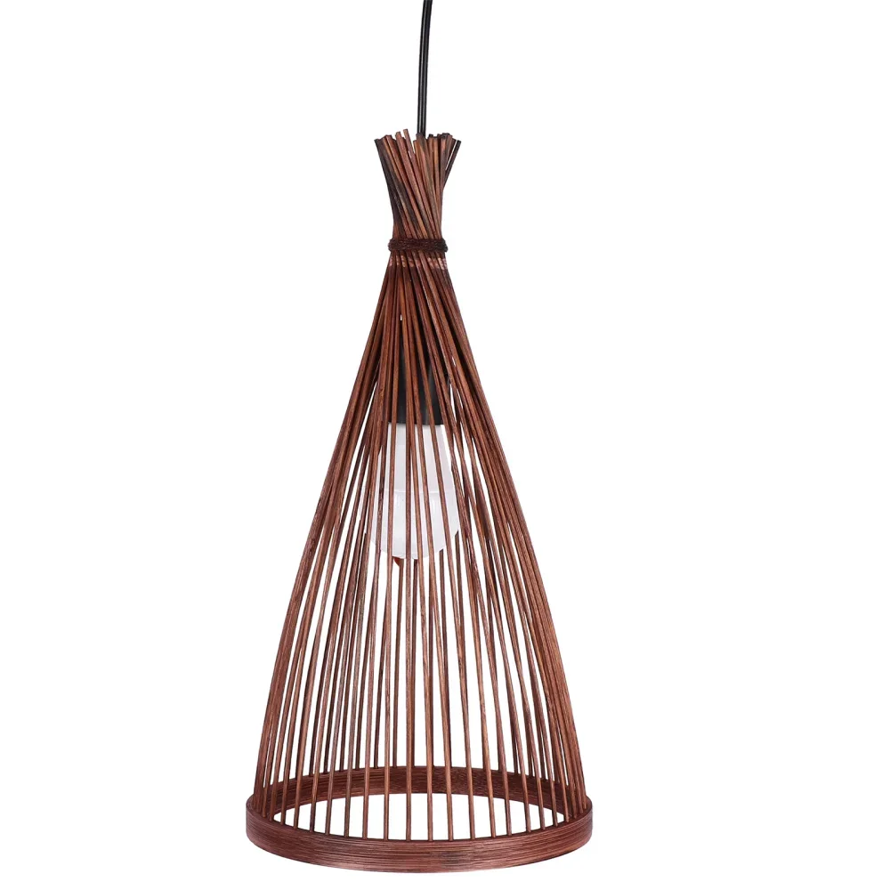 Japanese Chandelier Natural Ba - Wicker Pendant Shade ulasan dan harga