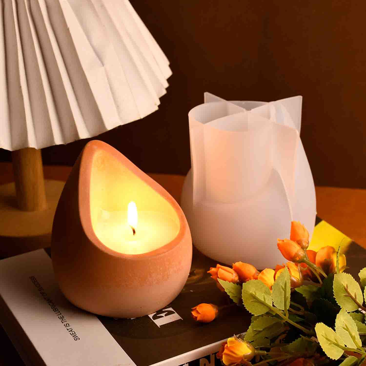 DIY epoxy resin mold water dro - Ceramic Candle Vessel ulasan dan harga