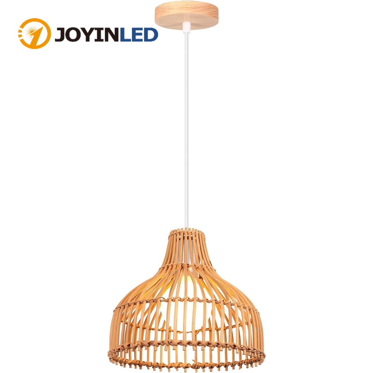 Rattan Woven Pendant Lamp Boho - Wicker Pendant Shade ulasan dan harga