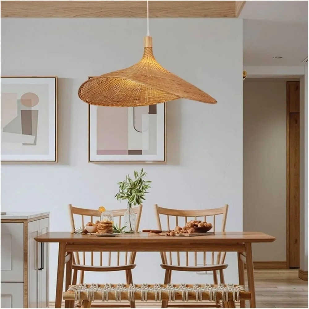 JOYINLED Woven Pendant Light W - Wicker Pendant Shade ulasan dan harga