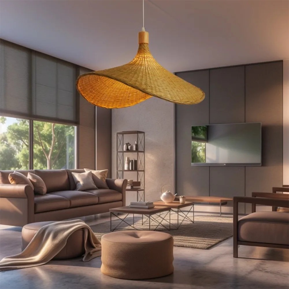 JOYINLED Woven Pendant Light W - Wicker Pendant Shade ulasan dan harga