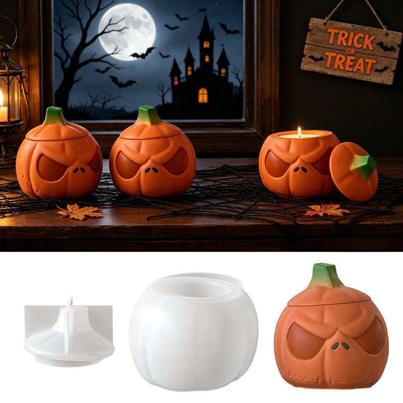 2Set of pumpkin storage jars w - Ceramic Candle Vessel ulasan dan harga