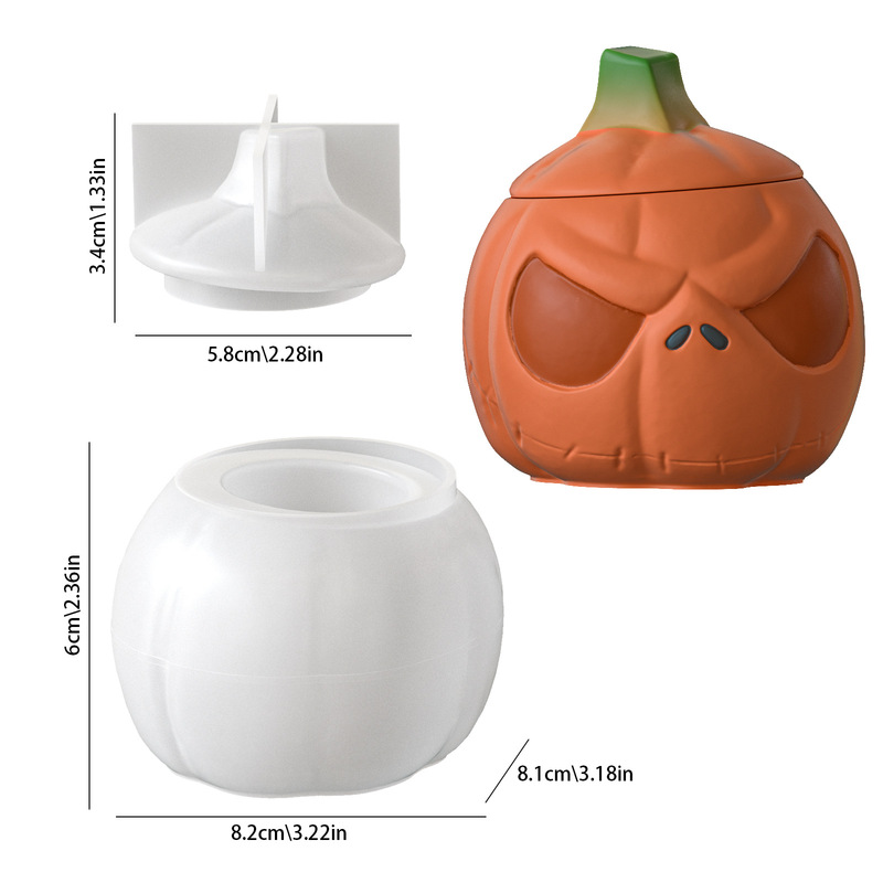 2Set of pumpkin storage jars w - Ceramic Candle Vessel ulasan dan harga