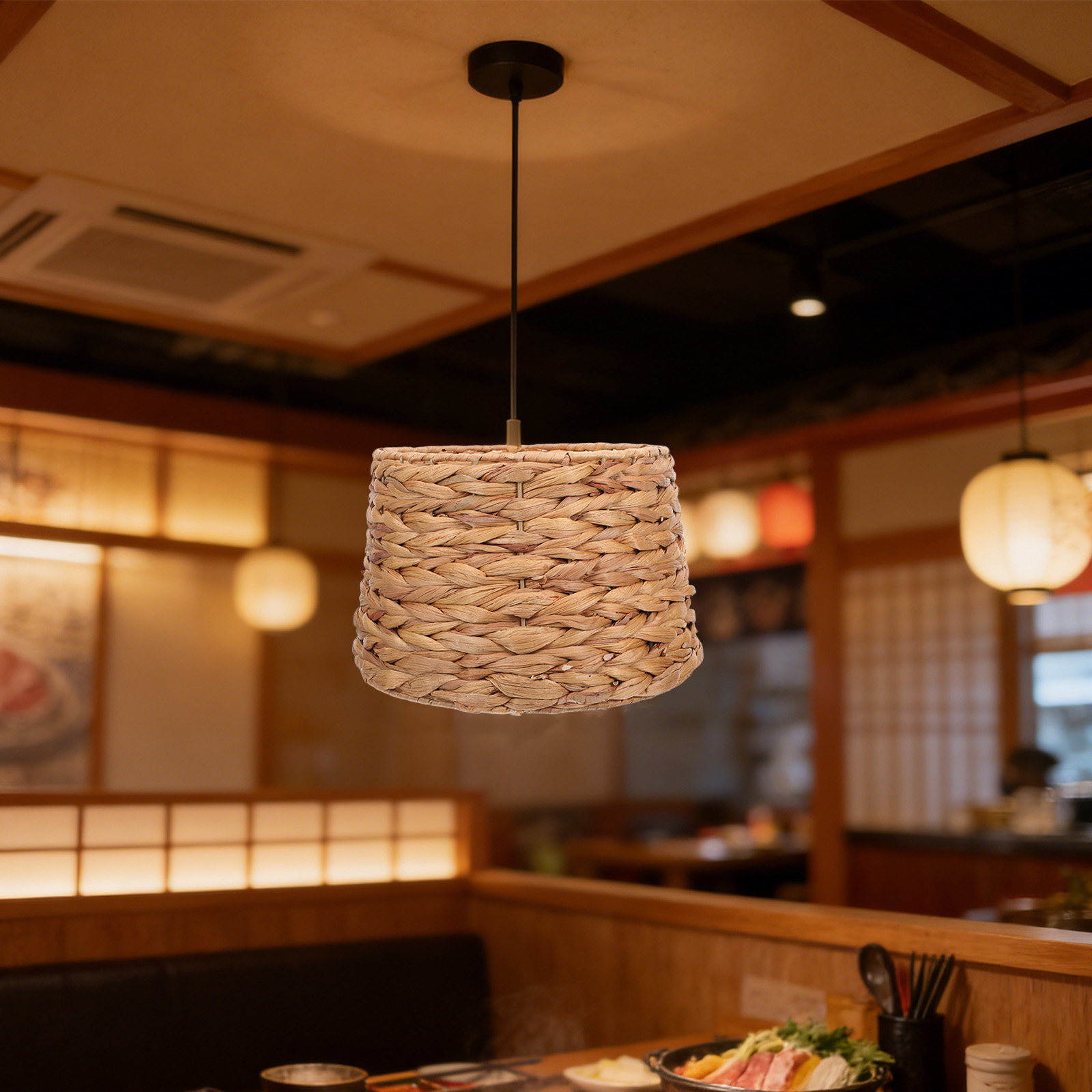 Seagrass Drum Lampshade 42Mm H - Wicker Pendant Shade ulasan dan harga