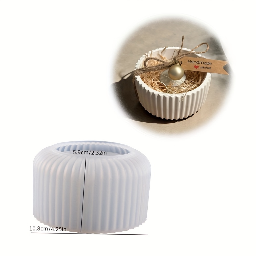 Resin Mold Large Striped Stora - Ceramic Candle Vessel ulasan dan harga