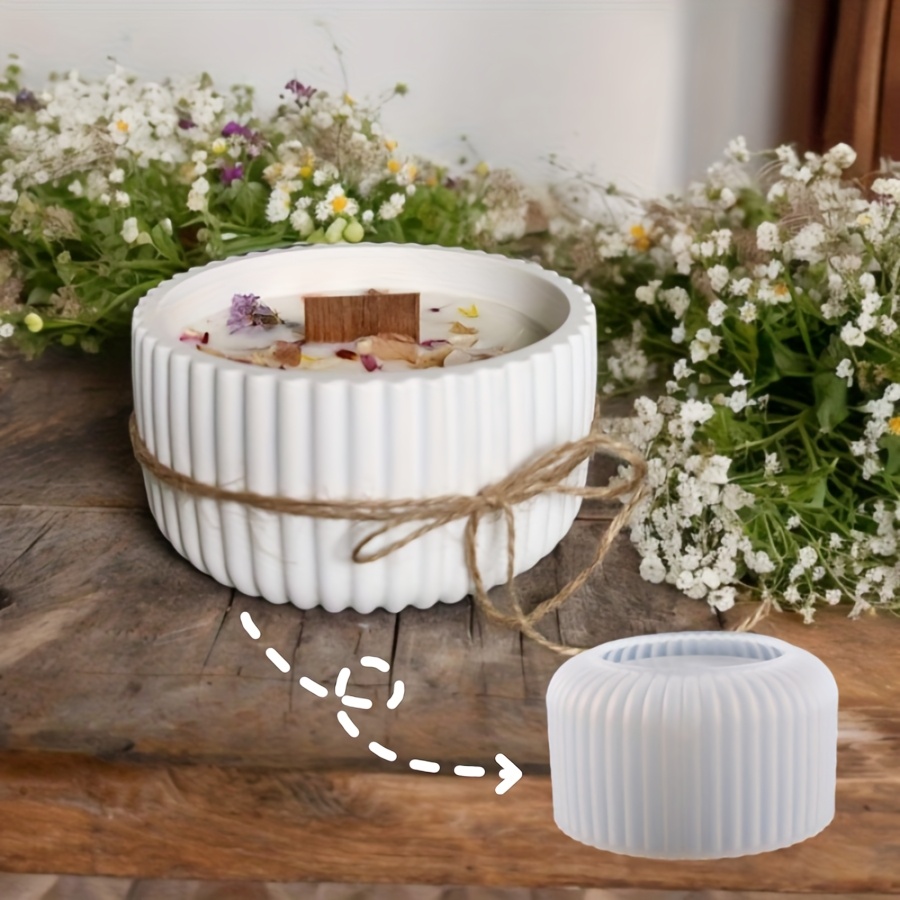Resin Mold Large Striped Stora - Ceramic Candle Vessel ulasan dan harga