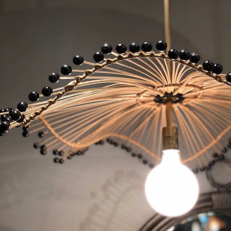 Japanese Style Wabi Sabi Handm - Wicker Pendant Shade ulasan dan harga