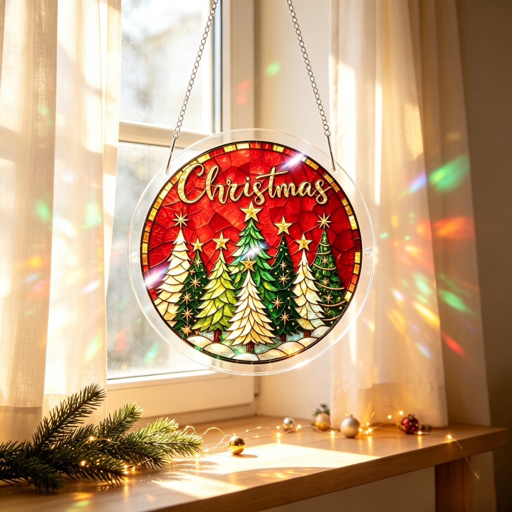 20cm Glass Sun Catcher Santa D - Interior Design Living Room And Kitchen ulasan dan harga