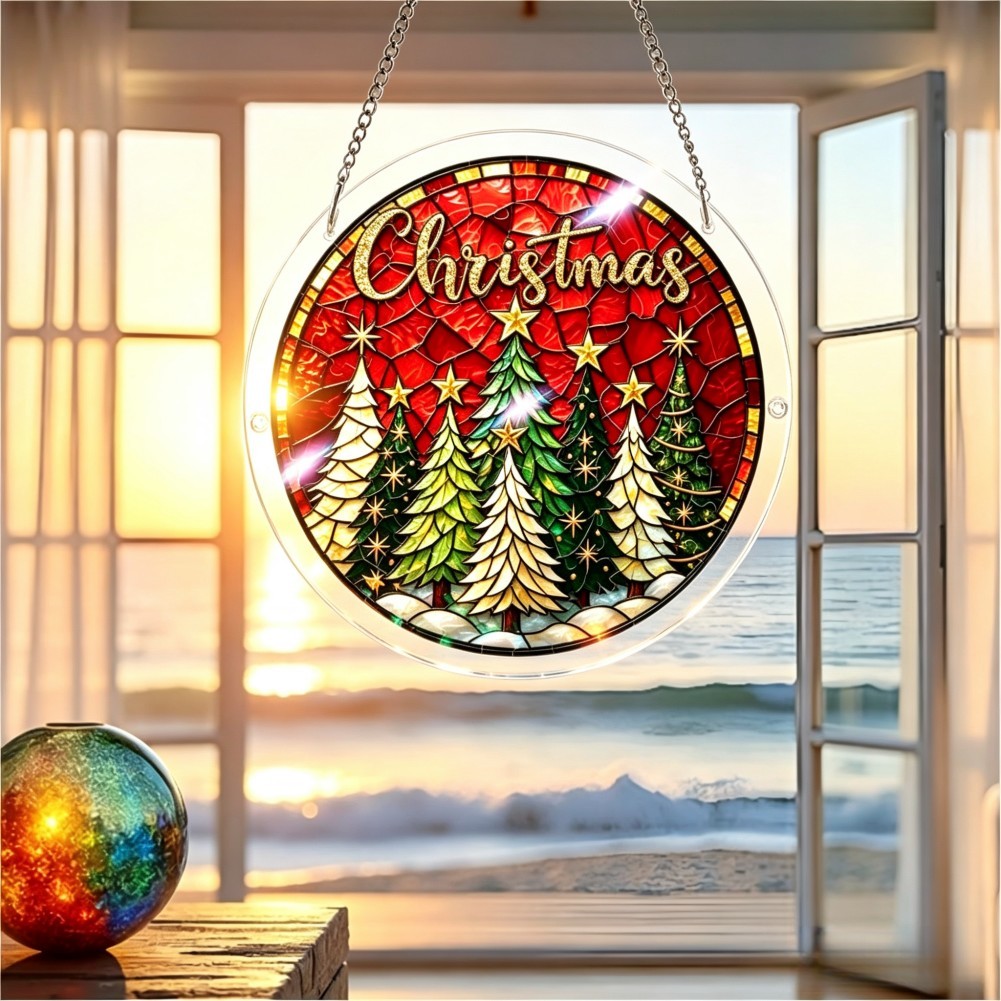 20cm Glass Sun Catcher Santa D - Interior Design Living Room And Kitchen ulasan dan harga