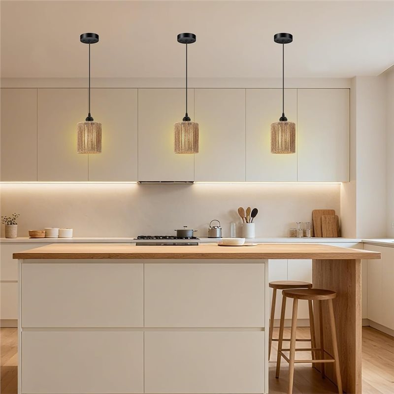 ABKL-Handwoven Wicker Shade Wo - Wicker Pendant Shade ulasan dan harga