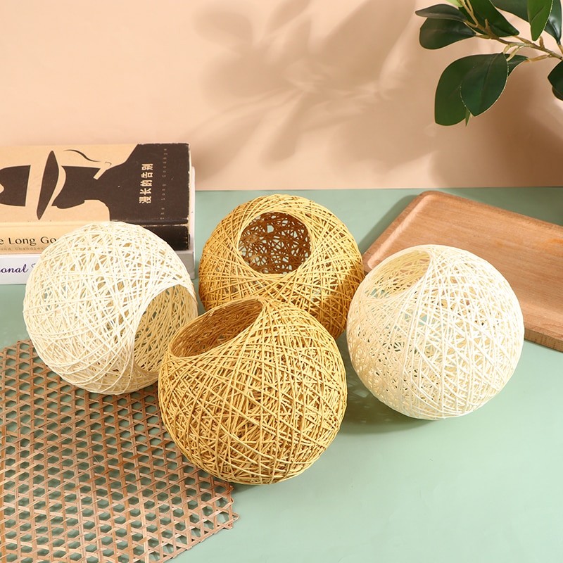 Lamp Shade Light Cover Rattan  - Wicker Pendant Shade ulasan dan harga