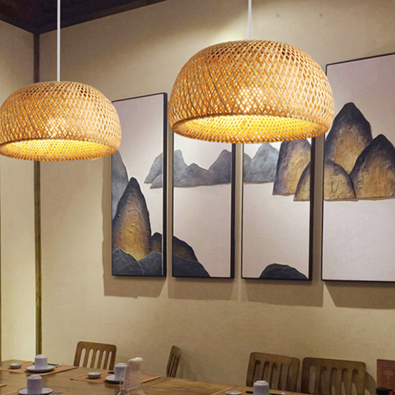 Bamboo Lantern 26cm Pendant La - Wicker Pendant Shade ulasan dan harga
