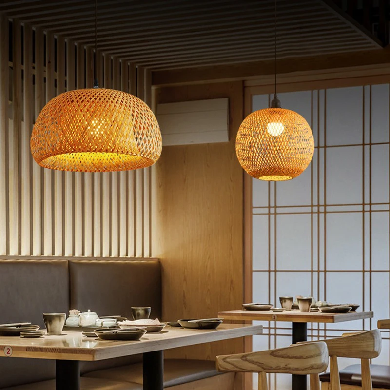Bamboo Lantern 26cm Pendant La - Wicker Pendant Shade ulasan dan harga