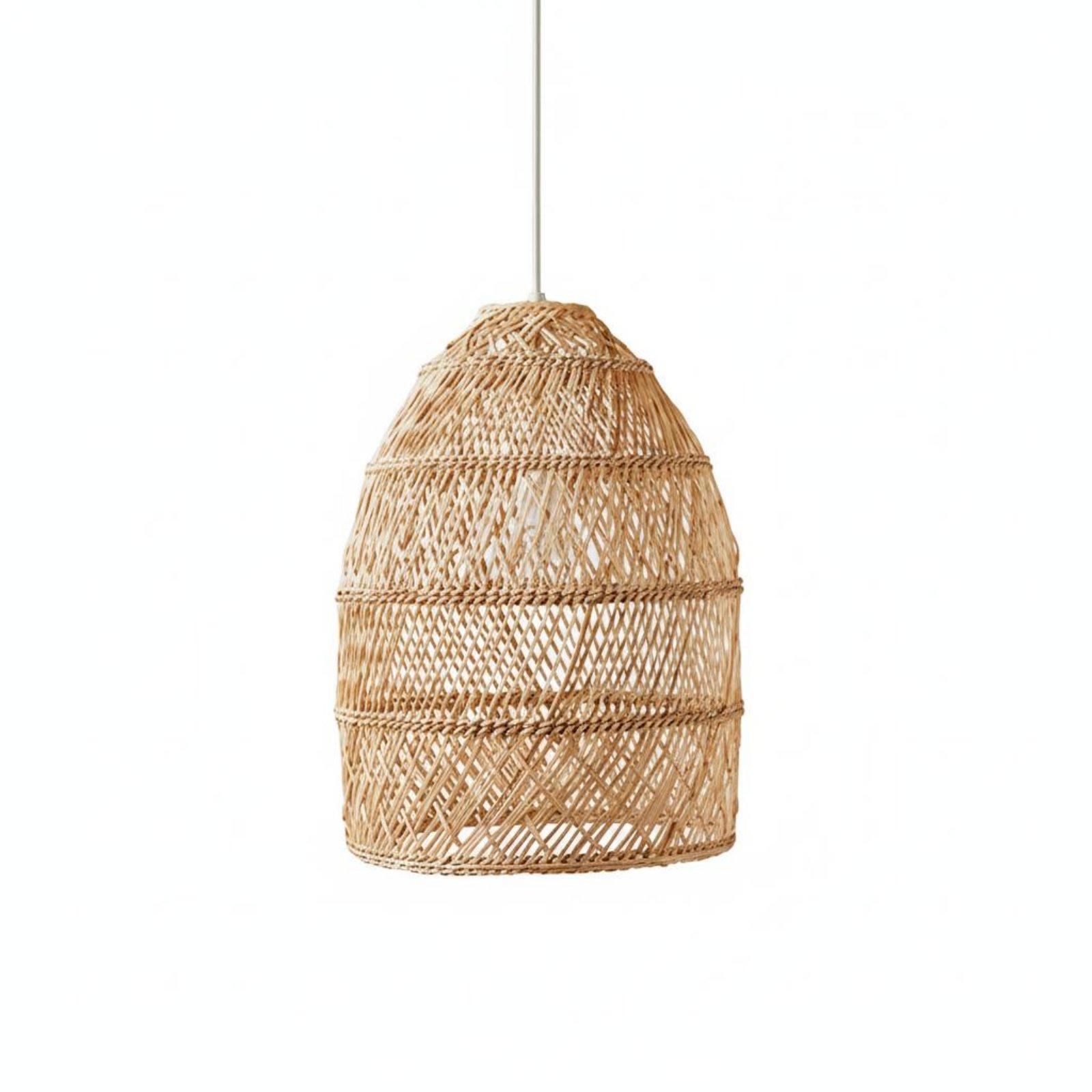 Creative Rustic Woven Lamp Sha - Wicker Pendant Shade ulasan dan harga