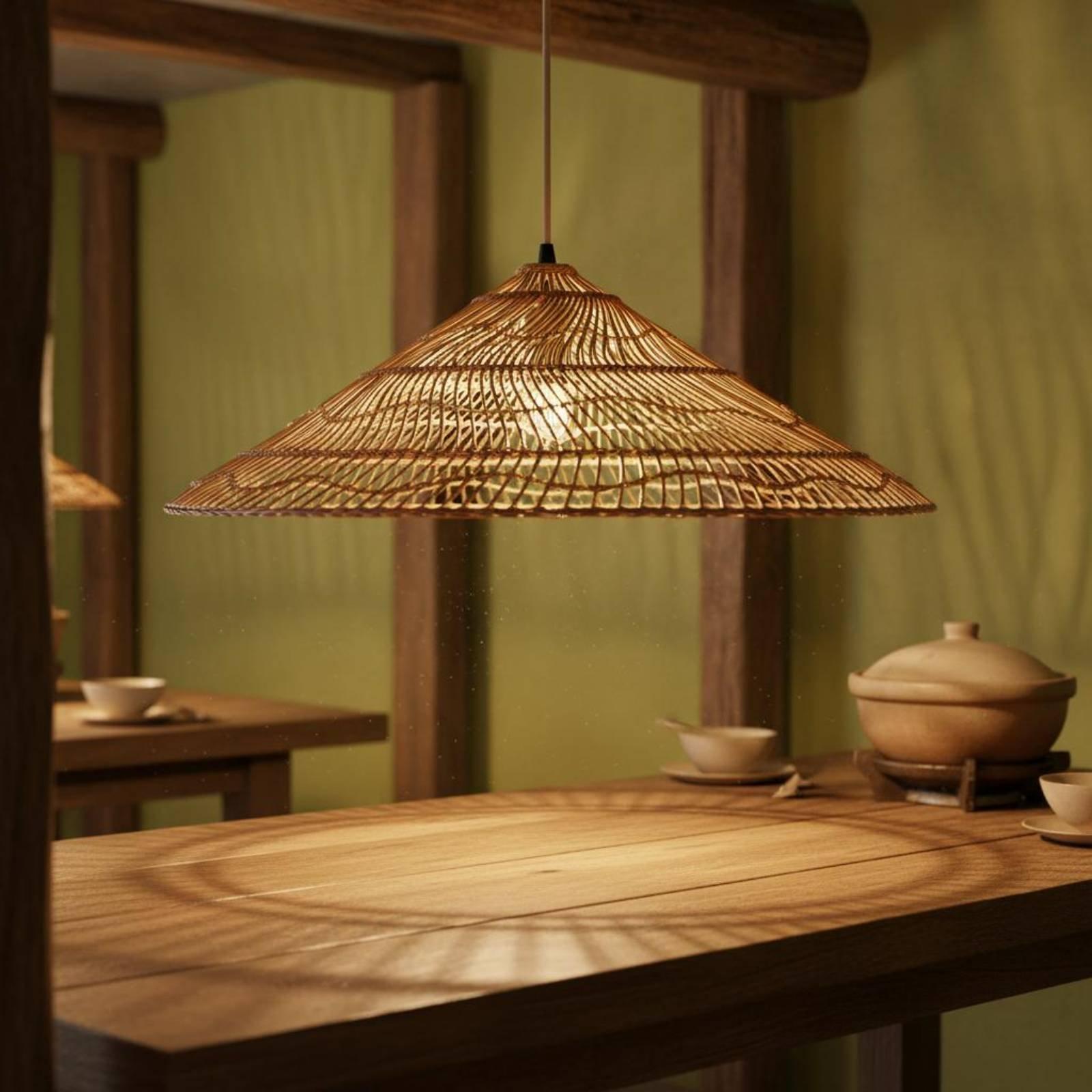 Creative Rustic Woven Lamp Sha - Wicker Pendant Shade ulasan dan harga