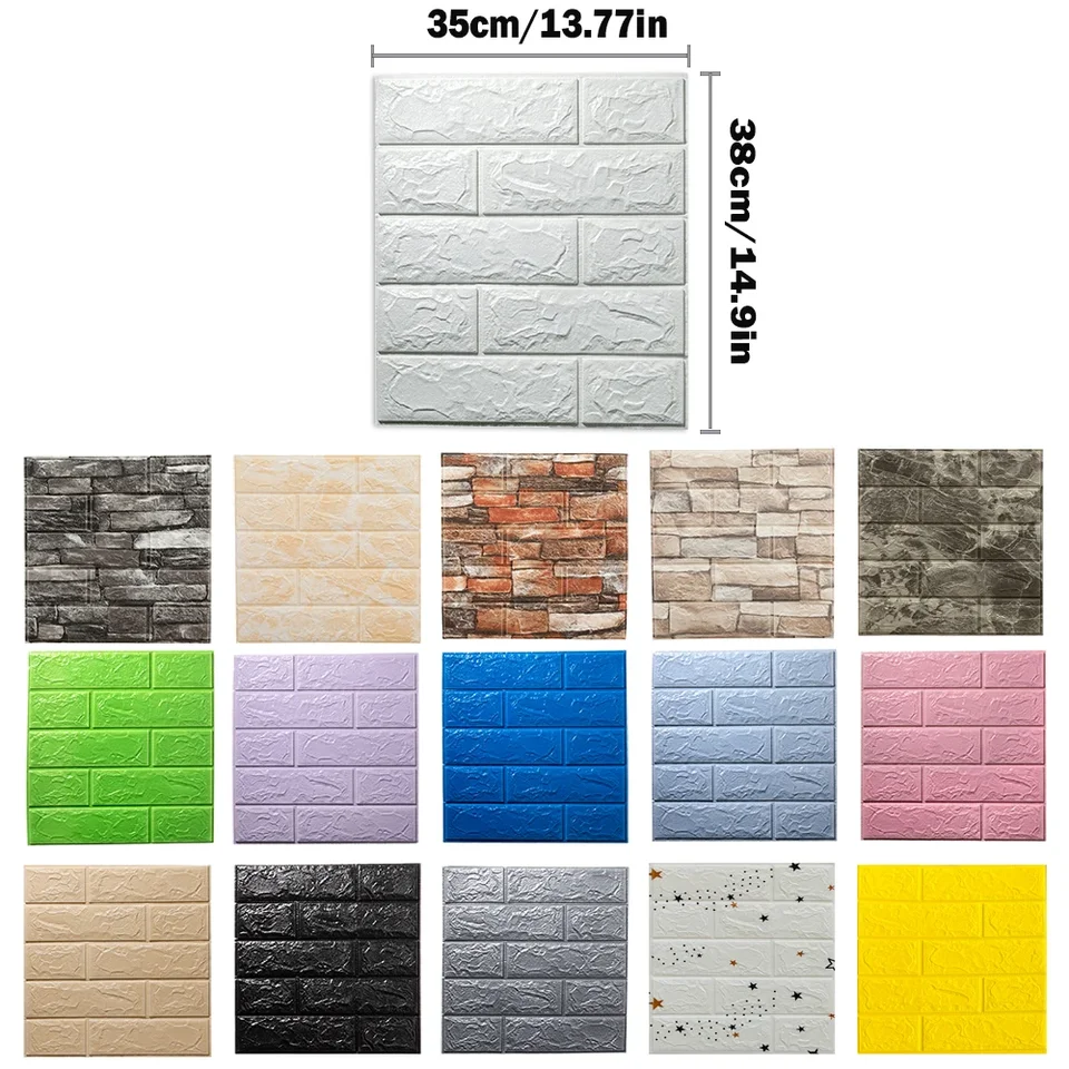 3D Foam Wall Decals Self-Adhes - Interior Design Living Room And Kitchen ulasan dan harga