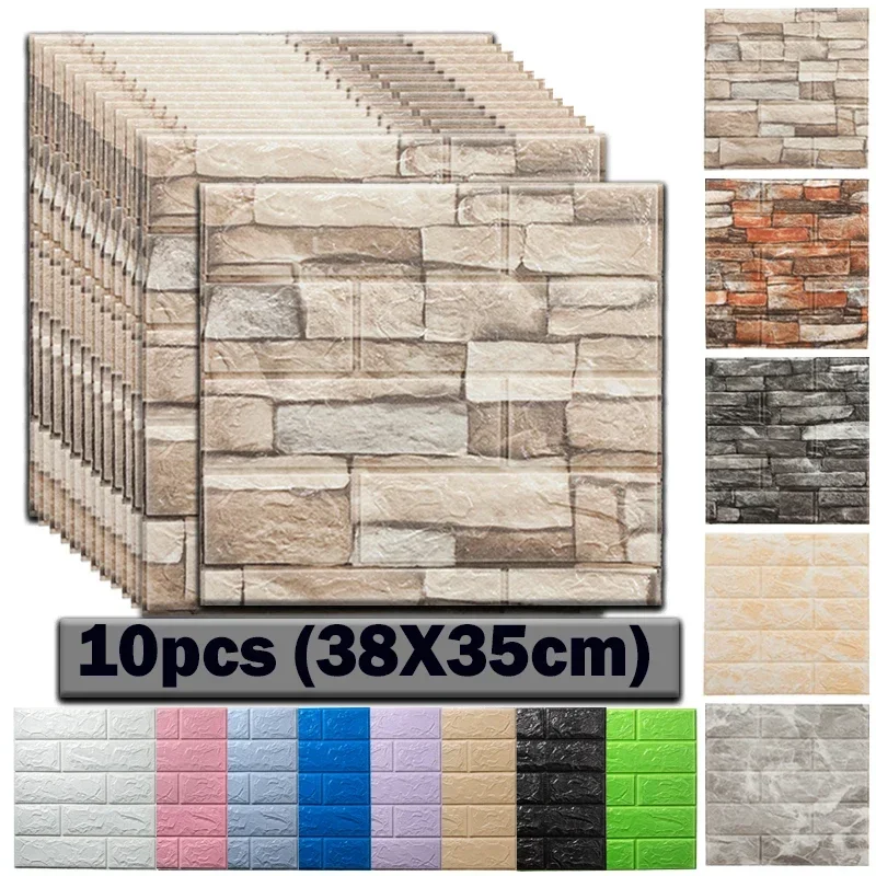3D Foam Wall Decals Self-Adhes - Interior Design Living Room And Kitchen ulasan dan harga