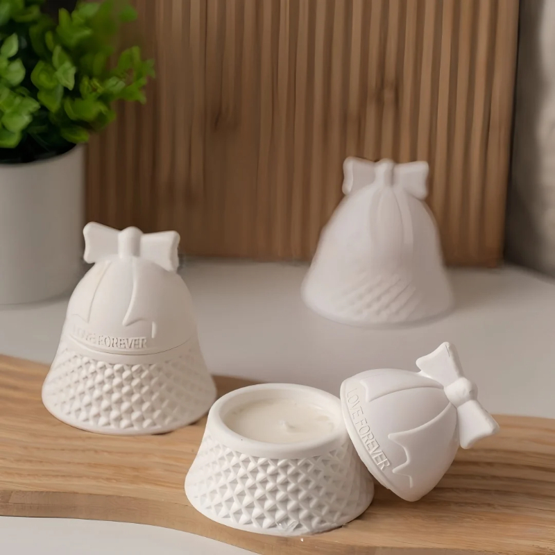 Christmas Bell Shaped Silicone - Ceramic Candle Vessel ulasan dan harga