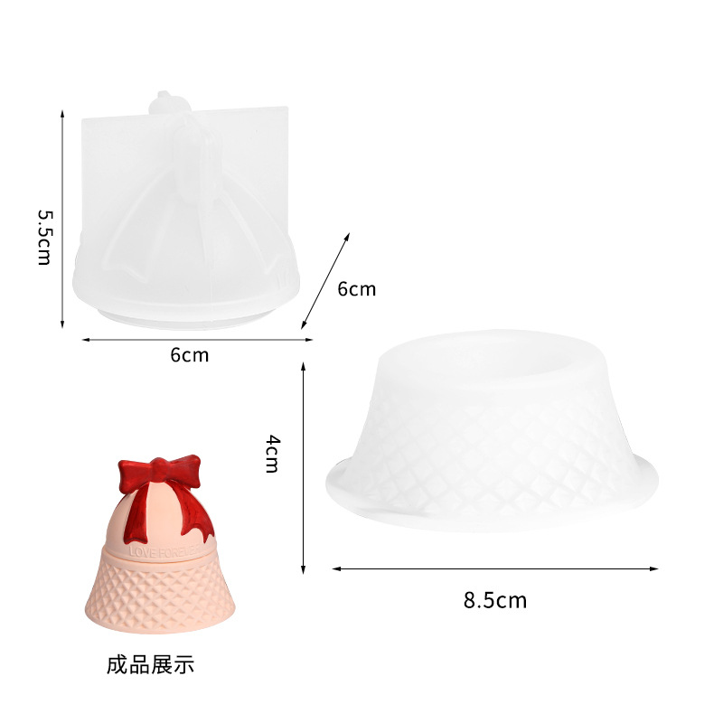 Christmas Bell Shaped Silicone - Ceramic Candle Vessel ulasan dan harga