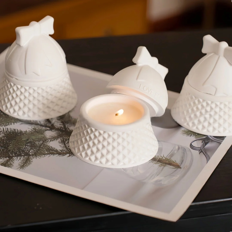 Christmas Bell Shaped Silicone - Ceramic Candle Vessel ulasan dan harga