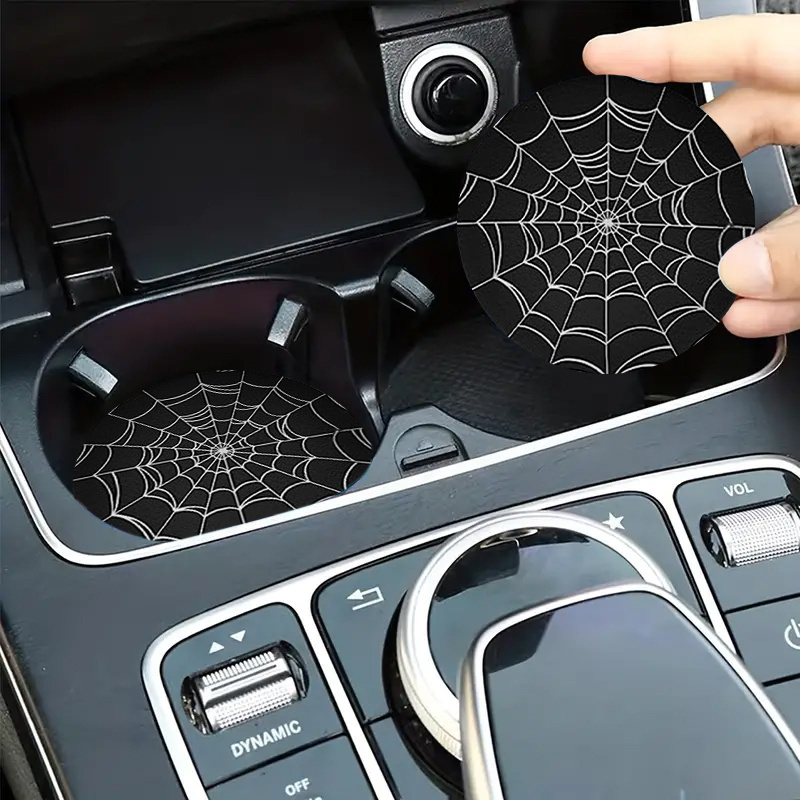 2pcs Spider Web Design Car Cup - Interior Design Web ulasan dan harga