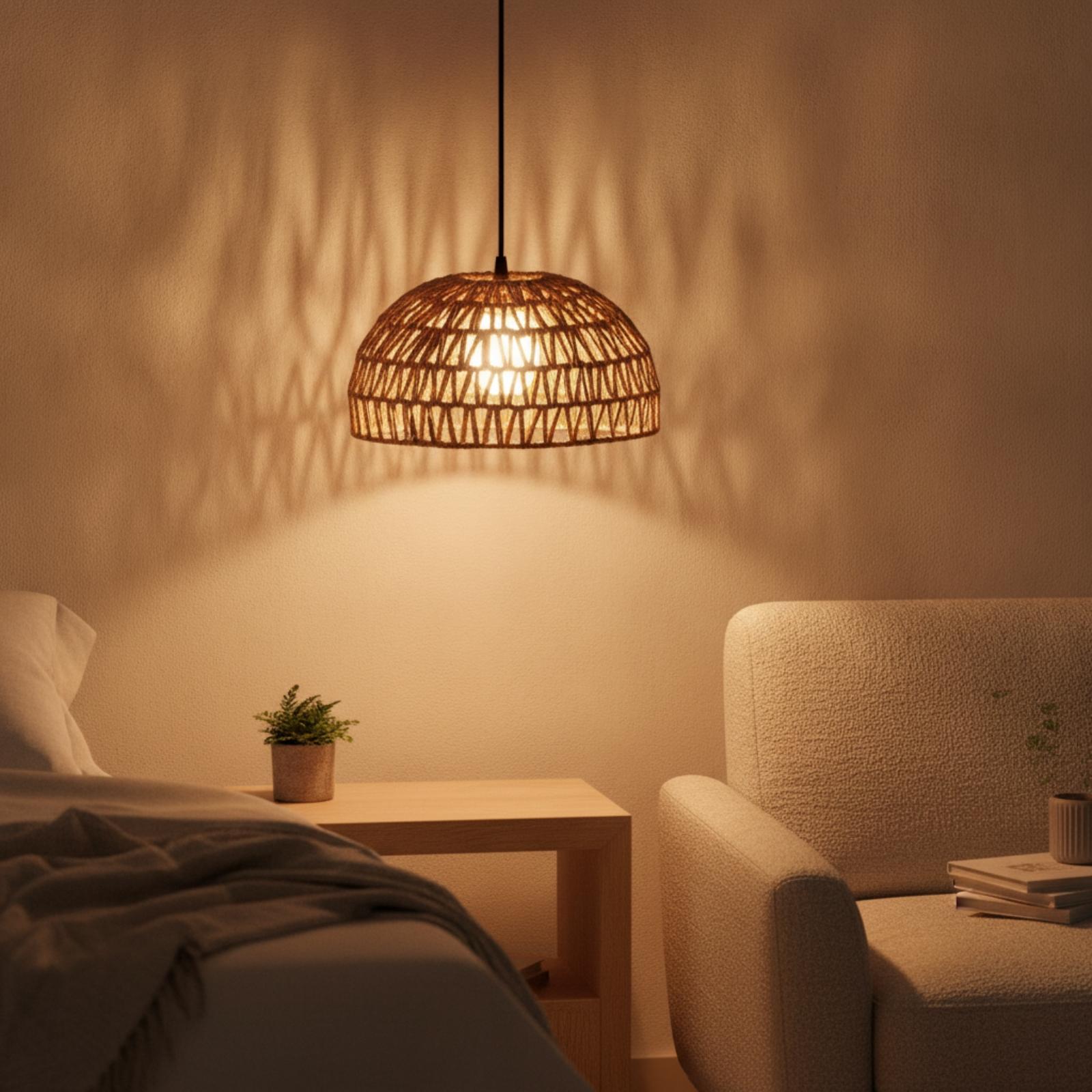 Wicker Style Paper Rope Lamp S - Wicker Pendant Shade ulasan dan harga