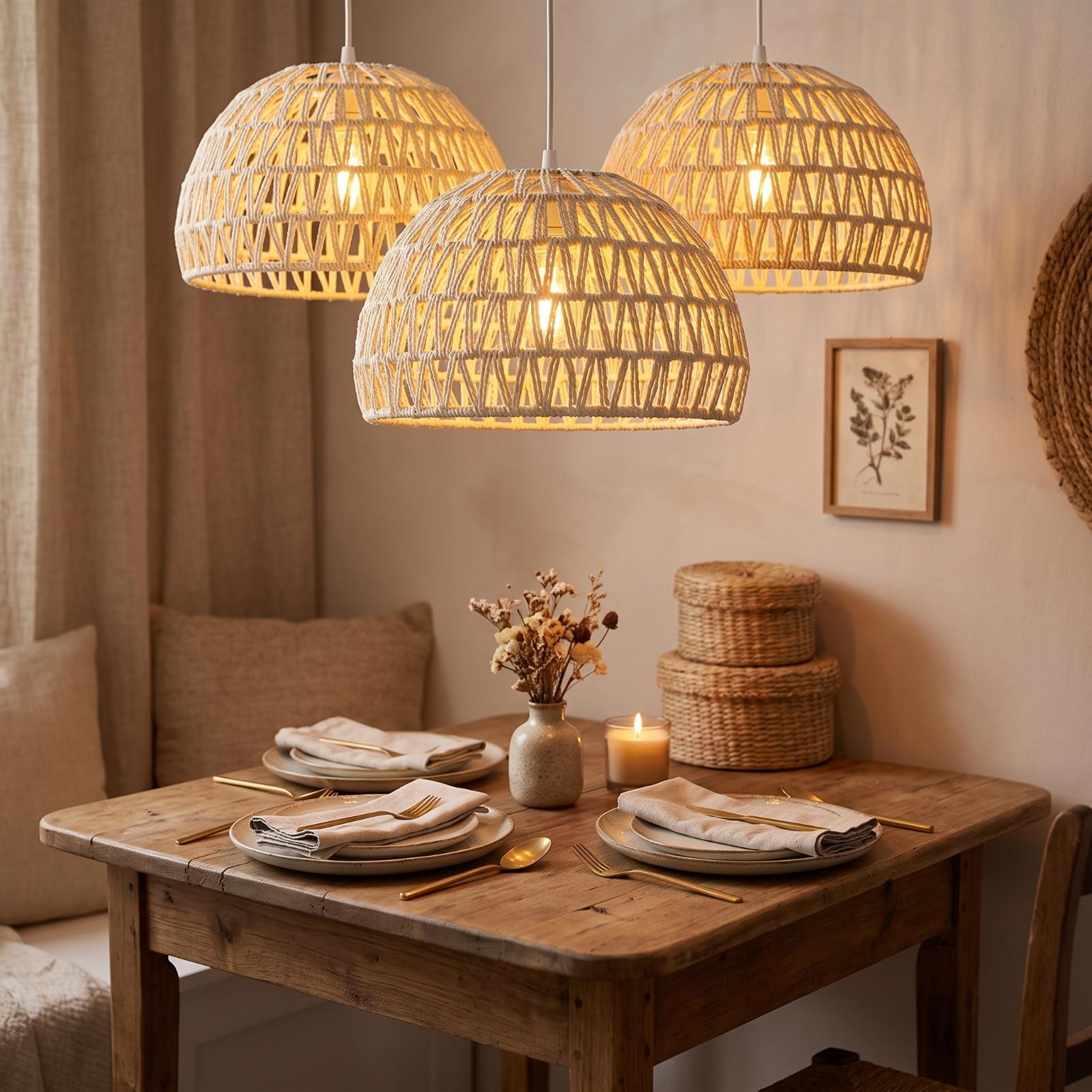 Wicker Style Paper Rope Lamp S - Wicker Pendant Shade ulasan dan harga