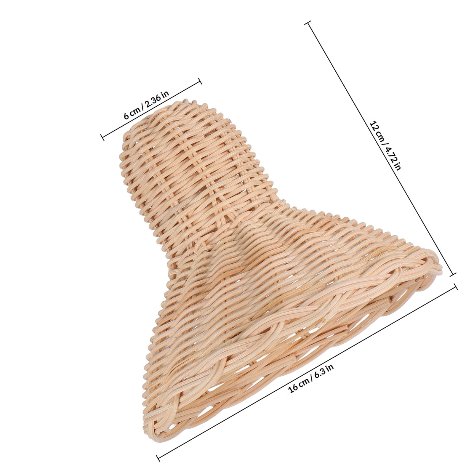 Rattan Handwoven Lampshade Rus - Wicker Pendant Shade ulasan dan harga