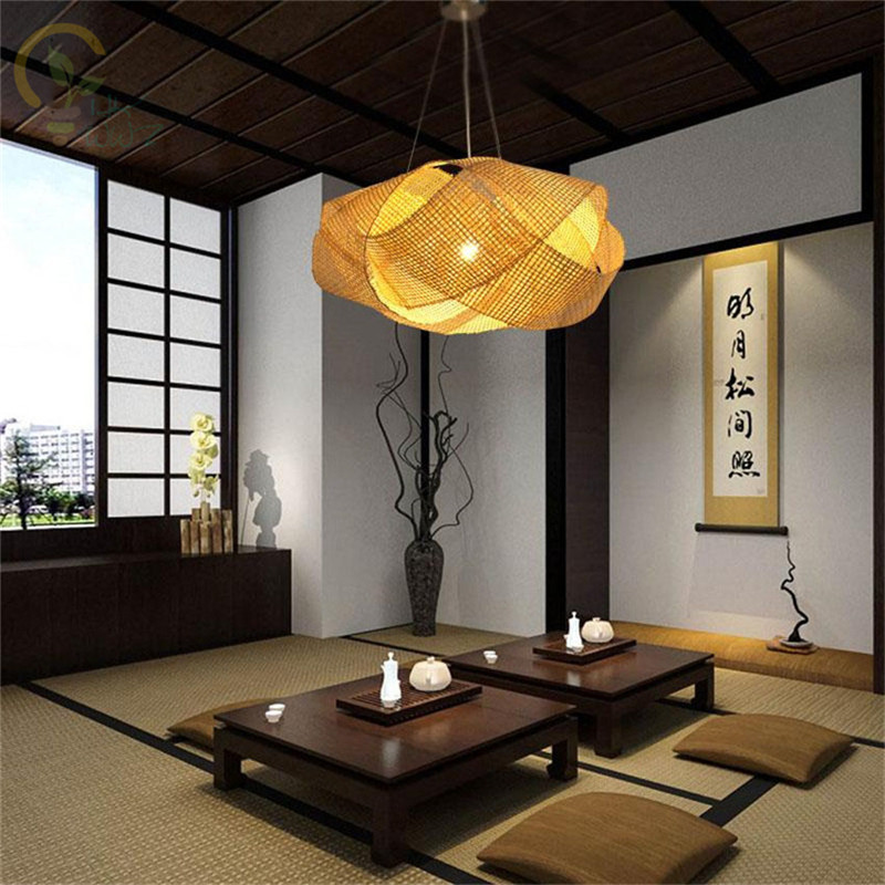 New Chinese Bamboo Wicker Ratt - Wicker Pendant Shade ulasan dan harga